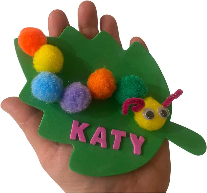 AoneFun Die Cut Leaves - Foam Leaves 24 Pcs Leaf Cutouts for Bulletin Board & Craft Projects Approx 6" Foam Leaves for Crafts Leaf Cut Outs Spring Crafts for Kids Caterpillar Craft Leaf - Image 3